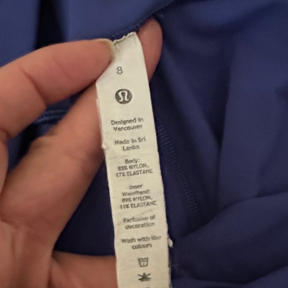 lululemon athletica base pace leggings electric Deep Blue Leggings size 8 - Picture 4 of 5